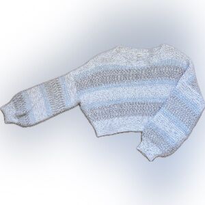 EUC Womens Multicolor Cropped Cotton Sweater